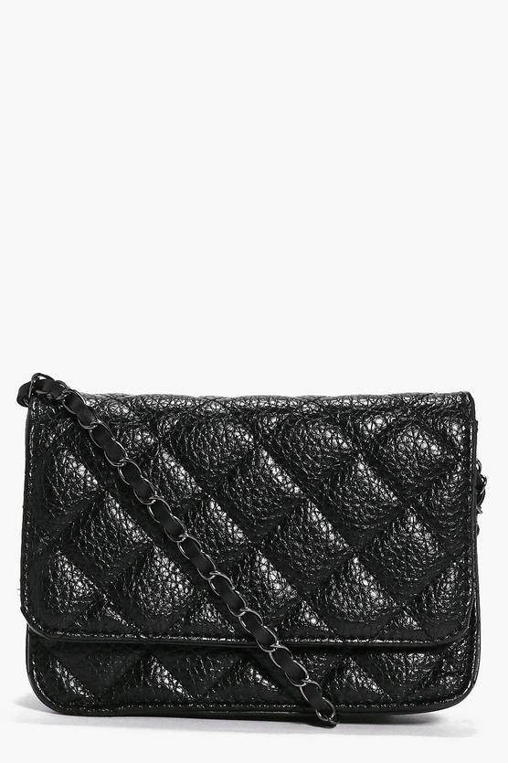 Darcey Quilted Chain Strap Cross Body Bag